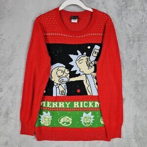 Ricky And Morty Christmas Sweater Mens Womens S Pullover Ugly Christmas Party